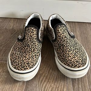 Girls VANS leopard shoes/flats slip on shoes